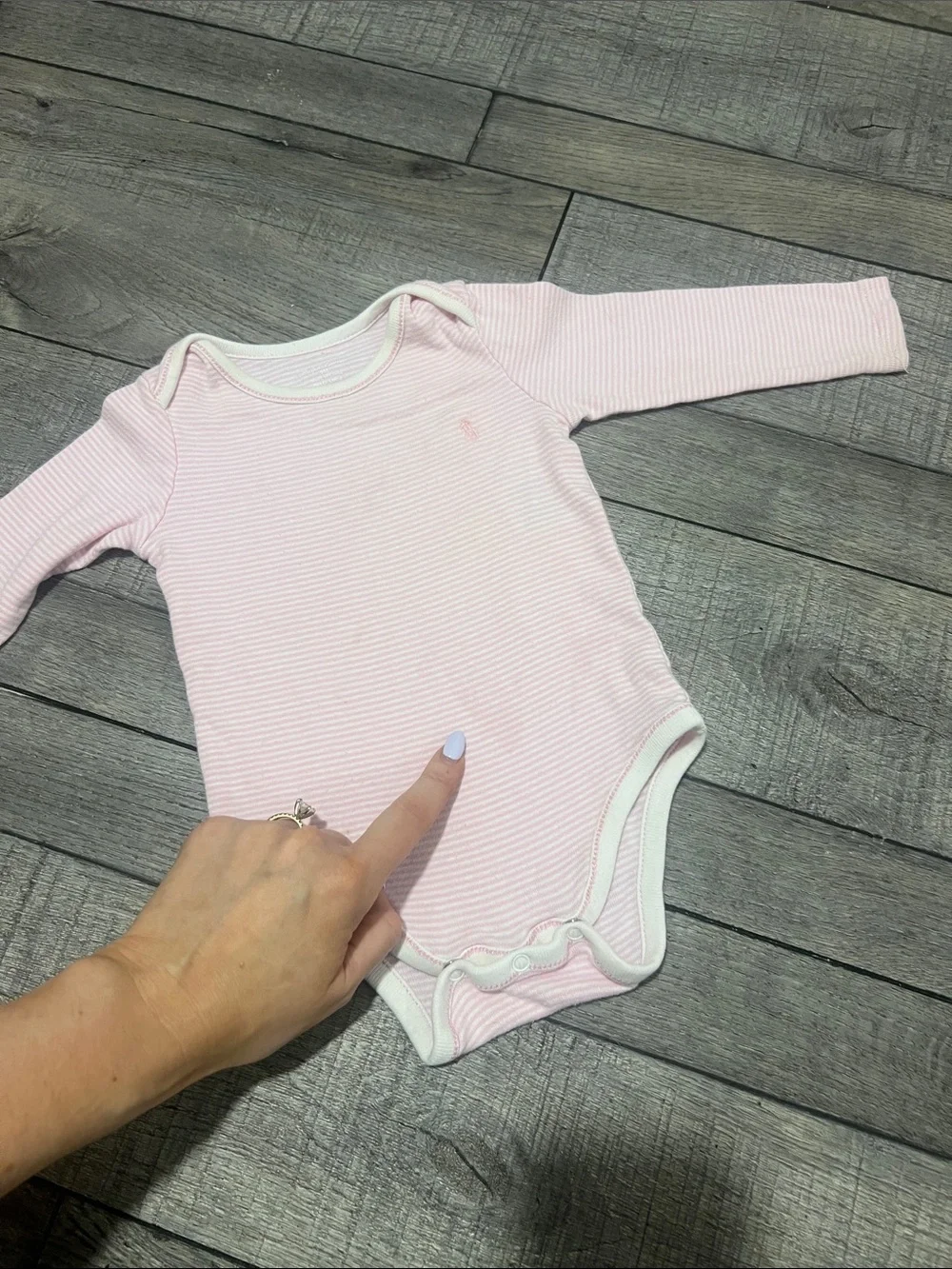 Ralph Lauren Striped Dress & Long Sleeve Onesie